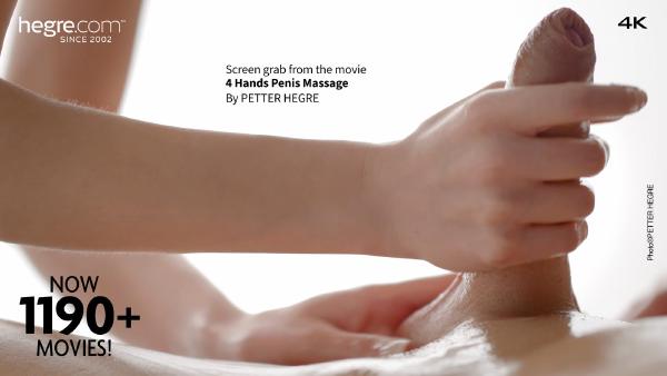 Screenshot #1 dal film Massaggio del pene a 4 mani