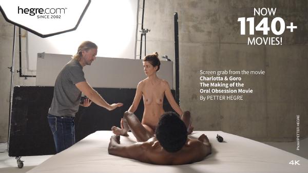 Skærmgreb #3 fra filmen Charlotta og Goro: Oprettelsen af filmen Oral Obsession